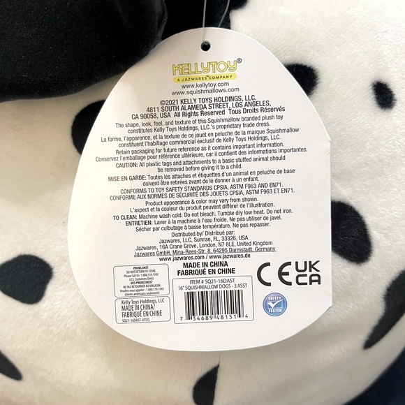 Original NWT 16” Dustin the Dalmatian Squishmallow - Picture 8 of 10